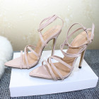 Pumps Pointed Open Toe High Heels Ankle Strap Women's Shoes
