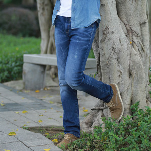 LEEMRS Casual Style Brand Stretch Men Jeans